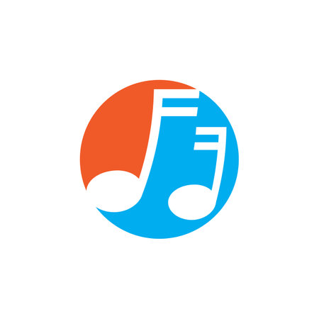 colorful musical notes on a white backgroundのイラスト素材