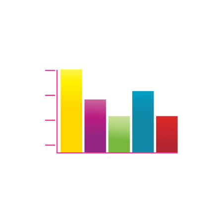 Statistics business stylized logos and element symbolのイラスト素材