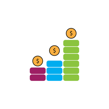 Stylized of Economic colorful logos and symbolのイラスト素材