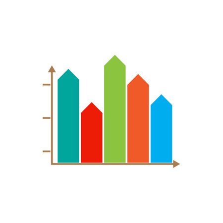 Statistics business stylized logos and element symbolのイラスト素材