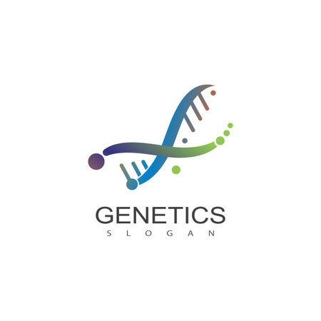 Genetic DNA logo vector and symbolのイラスト素材