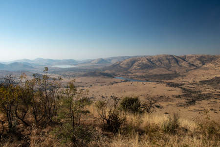 An African landscapeduring the dry season.の写真素材
