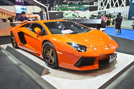 BANGKOK - MARCH 30: ADV1 Lamborghini car on display at The 33th Bangkok International Motor Show on March 30, 2012 in Bangkok, Thailand.のeditorial素材
