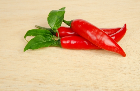 Red chili peppers isolated on the whiteの写真素材