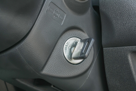 Car keys in ignition and sart the car