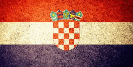 Grunge Flag of Croatiaの写真素材