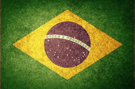 Grunge Flag of brazilの写真素材