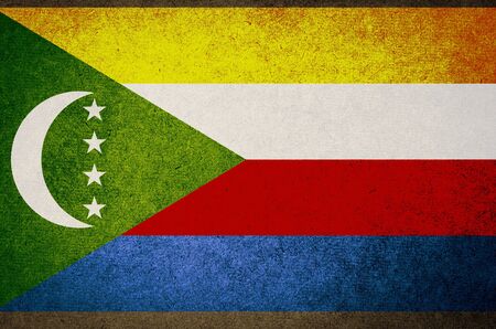 Grunge Flag of comorosの写真素材