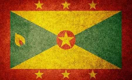 Grunge Flag of Grenadaの写真素材