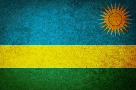 Grunge Flag of rwandaの写真素材