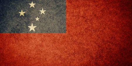 Grunge Flag of Samoaの写真素材