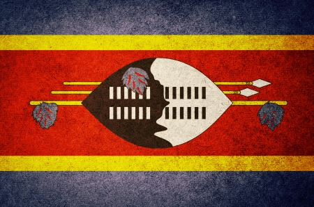 Grunge Flag of Swazilandの写真素材