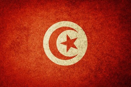 Grunge Flag of Tunisiaの写真素材