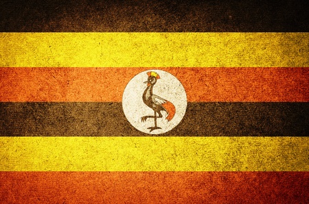 Grunge Flag of Ugandaの写真素材