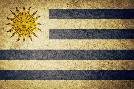 Grunge Flag of Uruguayの写真素材