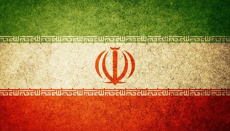 Grunge Flag of Iranの写真素材