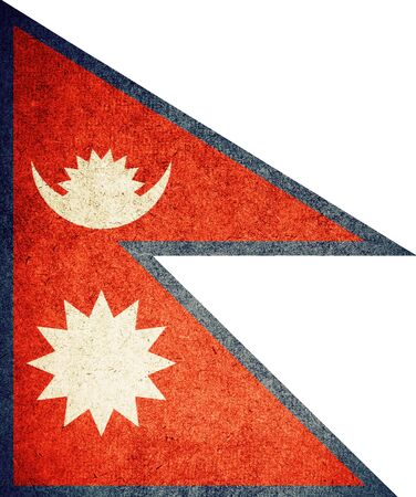 Grunge Flag of Nepalの写真素材