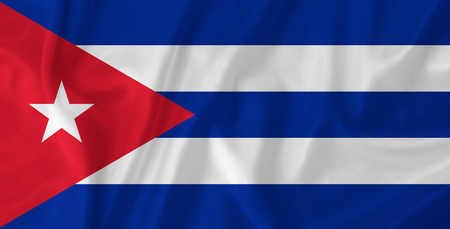 Cuba waving flagの写真素材
