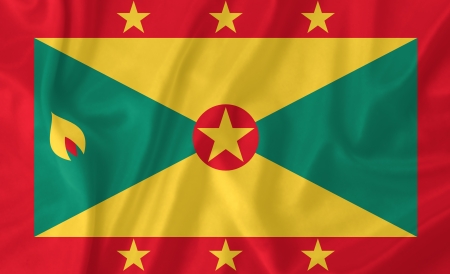 Grenada waving flagの写真素材