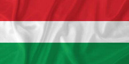 Hungary waving flagの写真素材