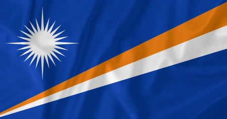 Marshall Islands waving flagの写真素材