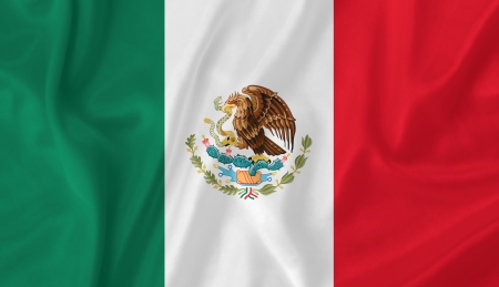 Mexico waving flagの写真素材