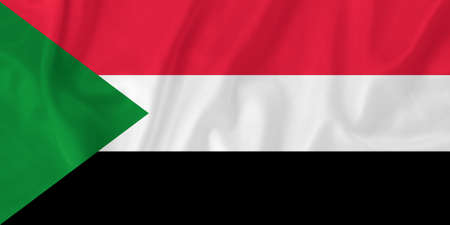Sudan waving flagの写真素材