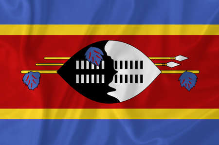 Swaziland waving flagの写真素材