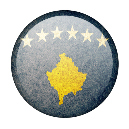 kosovo button flagの写真素材