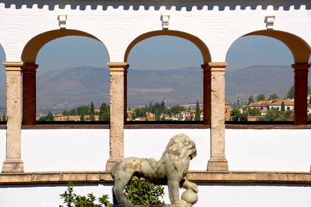 The Generalife Palace, the fortress complex Alhambra, Granada, Andalusia, Spainのeditorial素材