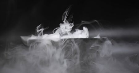 Dry ice smoke on cup