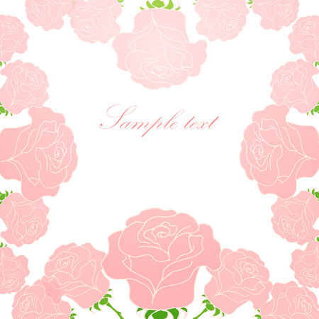 Abstract background of flowers roses - A Place in the text - vector illustration for ethnic creative design projects. のイラスト素材