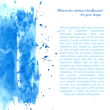 Abstract watercolor background blue tones. Watercolor drop. Vector illustrationのイラスト素材