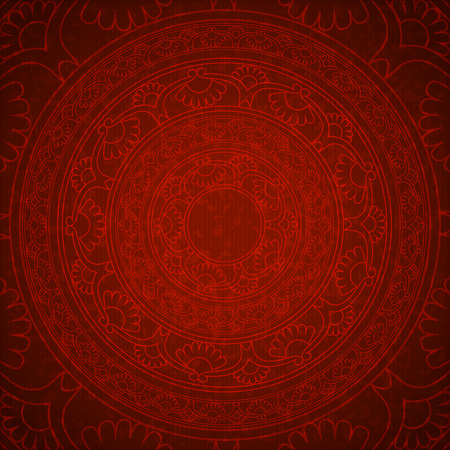 The circular symbol, the mandala. Decorative background with circular ornamental element on the backgroundのイラスト素材