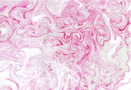 Abstract background in pink and gray tones. Imitation velvet surface. Ink texture, watercolor hand drawn marbling illustration,  aqua printの写真素材