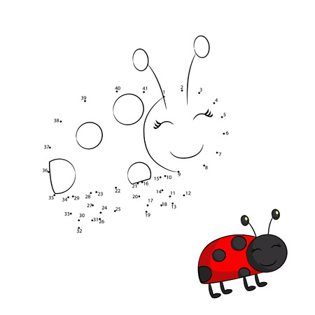 vector illustration of a connect the dots gameのイラスト素材