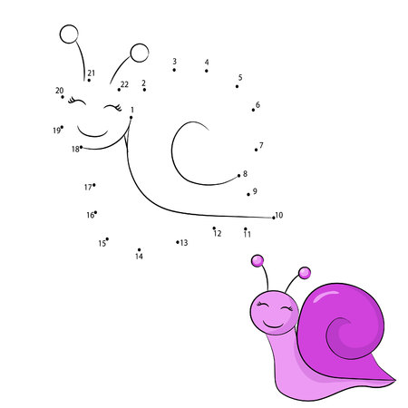 vector illustration of a connect the dots gameのイラスト素材