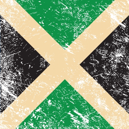 Jamaica retro flagのイラスト素材