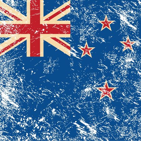 New Zealand retro flagのイラスト素材