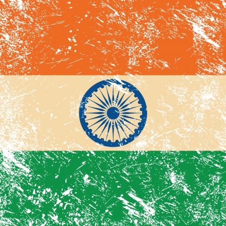 India retro flagのイラスト素材