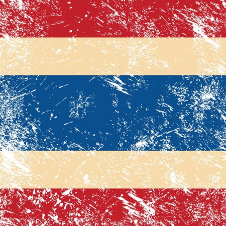 Thailand retro flagのイラスト素材