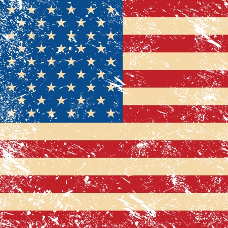 USA vintage grunge flagのイラスト素材