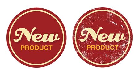 New product red retro badge - grunge styleのイラスト素材