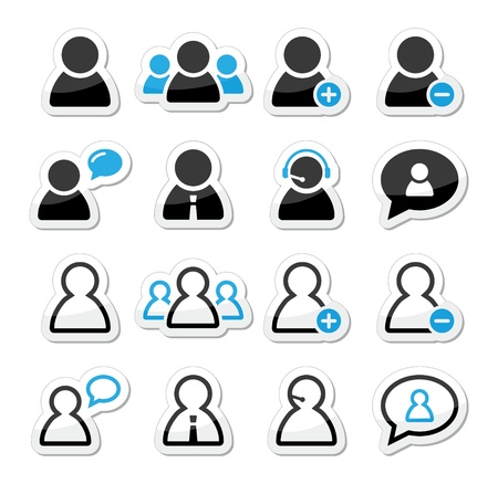 User man icon labels set for websiteのイラスト素材