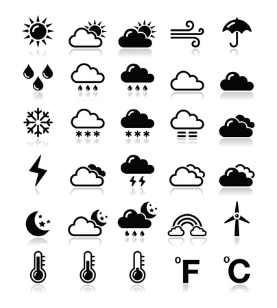 Weather icons set - vectorのイラスト素材