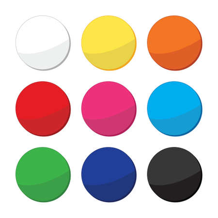 Blank, clean web round buttons setのイラスト素材