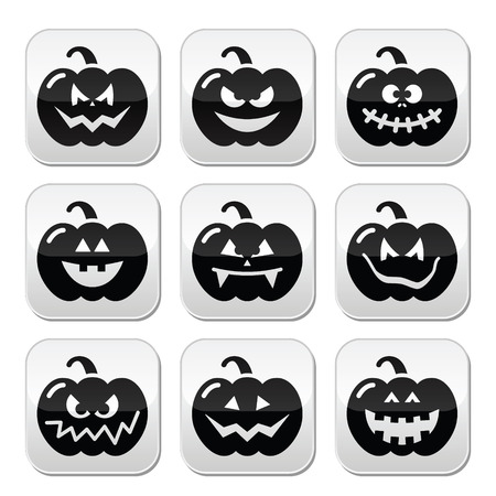Halloween pumkin buttons setのイラスト素材