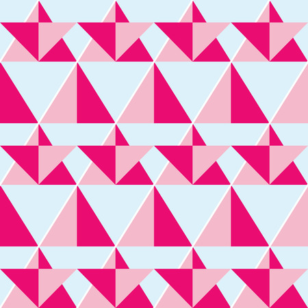 Geometric pink seamless pattern - flat design styleのイラスト素材