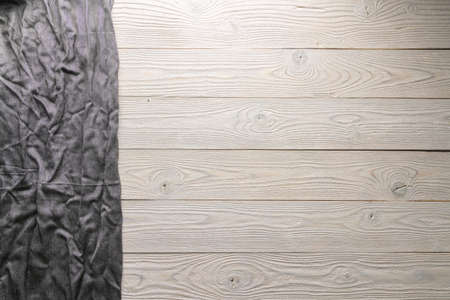 blank stripped background with rough cloth top view
