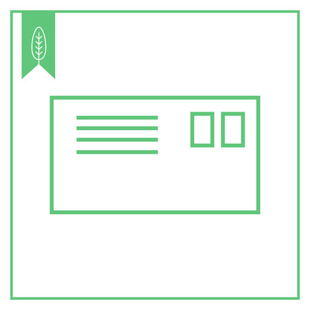 Icon of letter in paper envelopeのイラスト素材